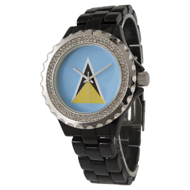 Saint Lucia flag Watch (Angled)