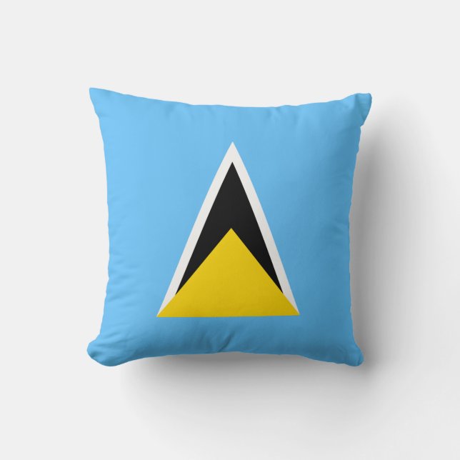 Saint Lucia Flag x Flag Pillow (Front)