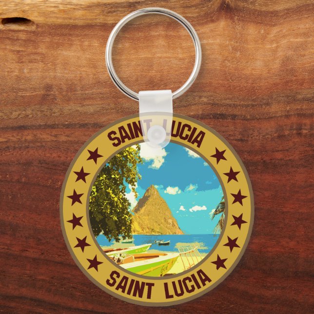 Saint Lucia                                        Key Ring (Front)