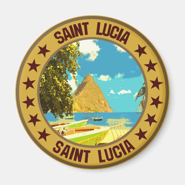 Saint Lucia                                        Magnet (Front)