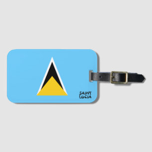 Saint Lucia National Flag Patriotic Luggage Tag