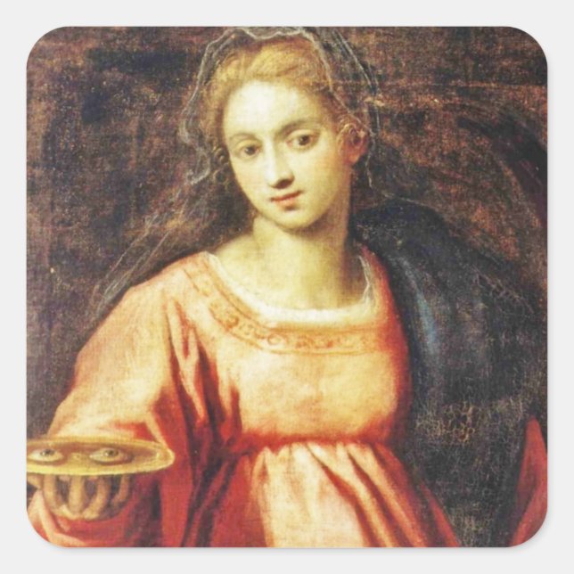 Saint Lucia of Sweden Square Sticker (Front)