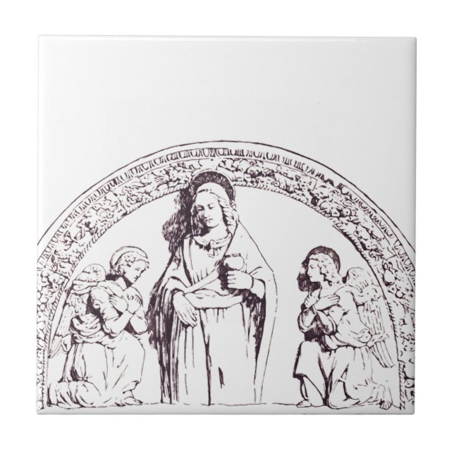 Saint Lucia of Syracuse by Giovanni della Robbia Tile (Front)