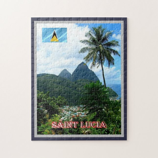 Saint Lucia - Panorama - Jigsaw Puzzle (Vertical)