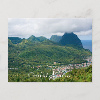 Saint Lucia, pitons from Soufriere Postcard