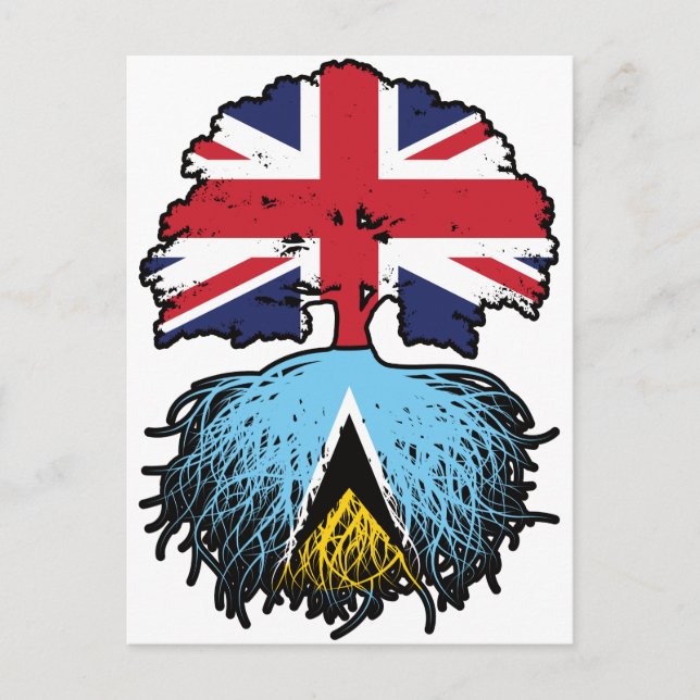 Saint Lucia Saint Lucian British UK Tree Roots Postcard (Front)