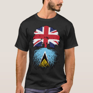Saint Lucia Saint Lucian British UK Tree Roots T-Shirt