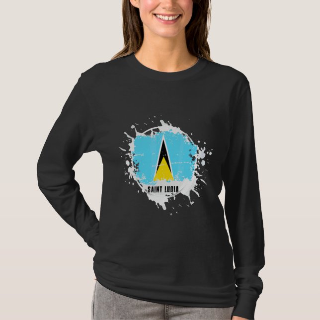 Saint Lucia Splash T-Shirt (Front)