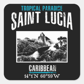 Saint Lucia Square Sticker