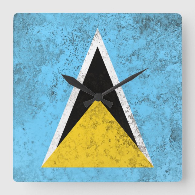 Saint Lucia Square Wall Clock (Front)