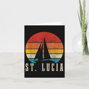 Saint Lucia Vintage Sailing Caribbean Souvenir Sai Card