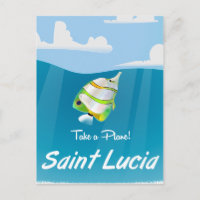 Saint Lucia Vintage vacation Poster