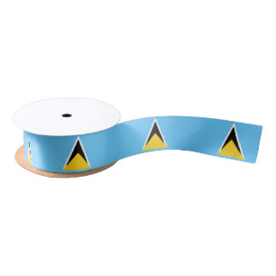 Saint Lucian flag ribbon Satin Ribbon