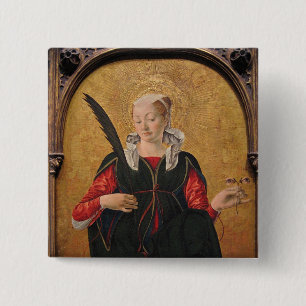 Saint Lucy by Francesco del Cossa 15 Cm Square Badge