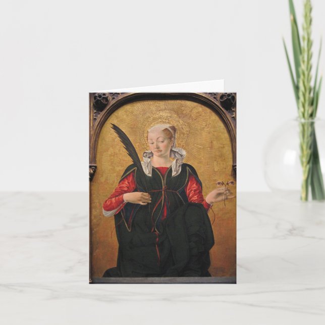 Saint Lucy by Francesco del Cossa Note Card (Front)