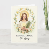 Saint Lucy Feast Day Blessings Floral Wreath