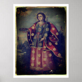 Saint Lucy in the Style of Cusco School Poster