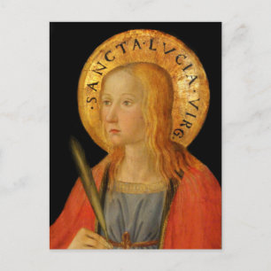 Saint Lucy Lucia c1470 Postcard
