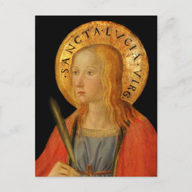 Saint Lucy Lucia c1470 Postcard (Front)