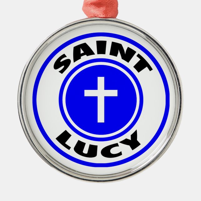 Saint Lucy Metal Tree Decoration (Front)
