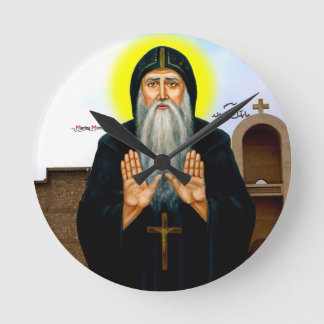 Saint Macarius the Great of Egypt  Round Clock
