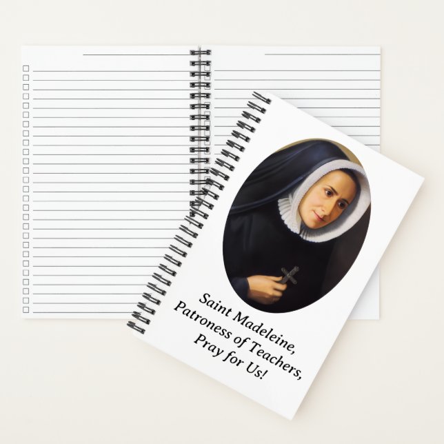 Saint Madeleine Patron Saint of Teachers Notebook (Inside)