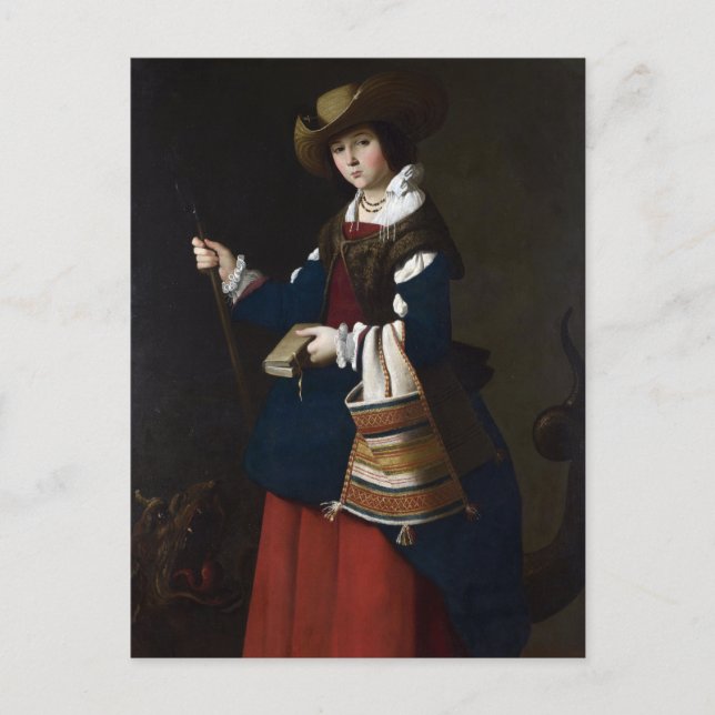 Saint Margaret as a shepherdess Postcard (Front)