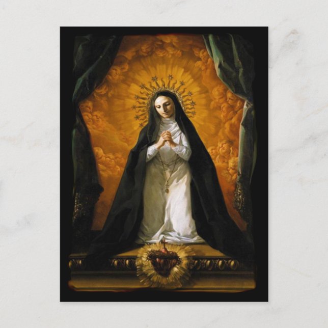 Saint Margaret Mary Alacoque Heart - Giaquinto Postcard (Front)