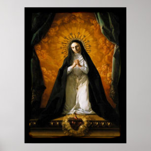 Saint Margaret Mary Alacoque Heart - Giaquinto Poster