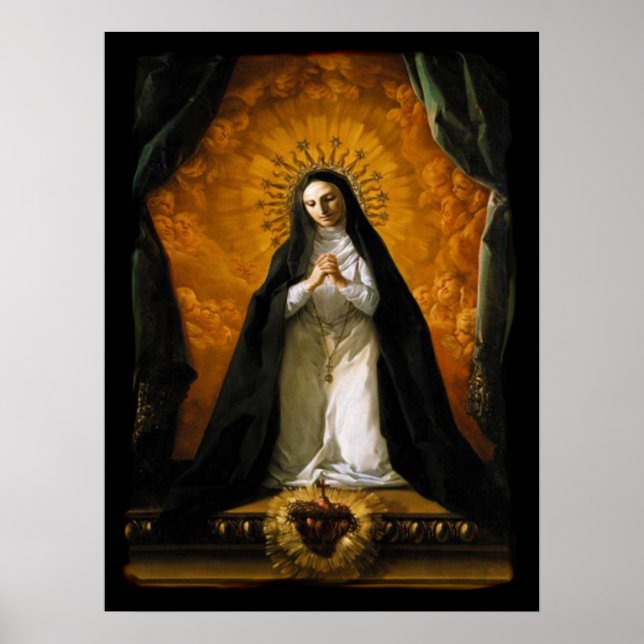 Saint Margaret Mary Alacoque Heart - Giaquinto Poster (Front)