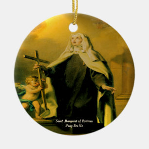 Saint Margaret of Cortana Ceramic Tree Decoration