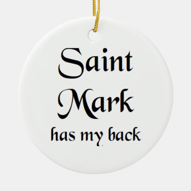 saint mark ceramic tree decoration (Front)