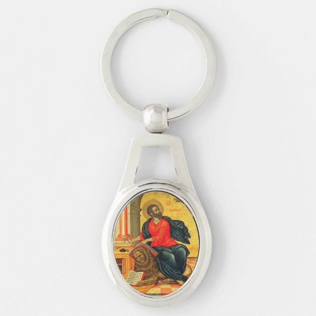Saint Mark the Evangelist orthodox icon Key Ring (Front)