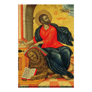 Saint Mark the Evangelist orthodox icon Poster