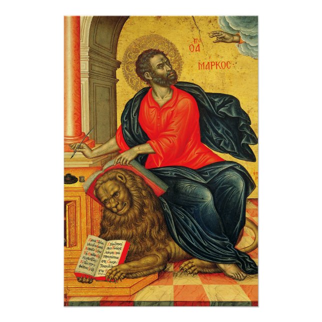 Saint Mark the Evangelist orthodox icon Poster (Front)