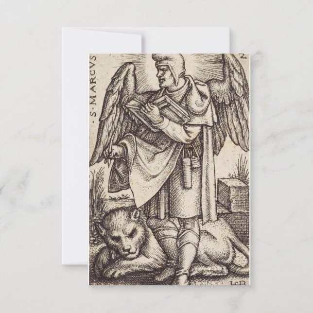 Saint Mark The Evangelist Prayer Card (Front)