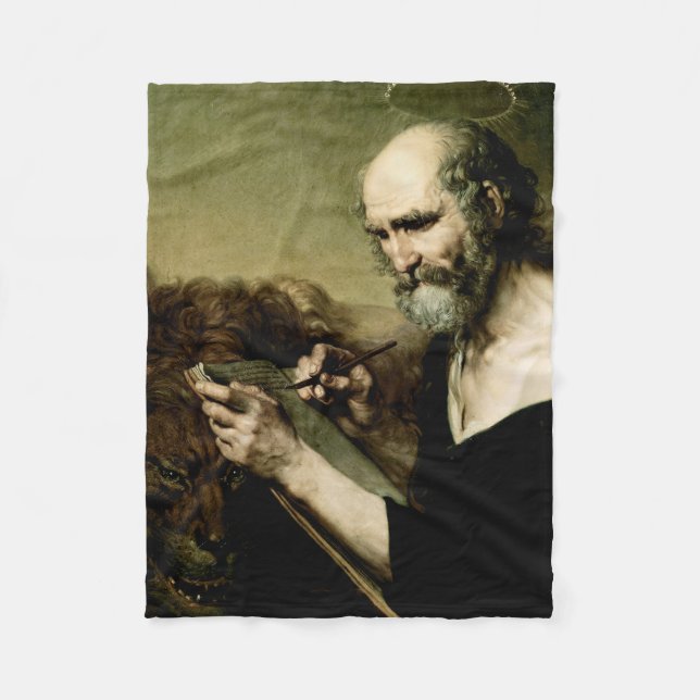 Saint Mark the Evangelist Premium Venetian Majesty Fleece Blanket (Front)