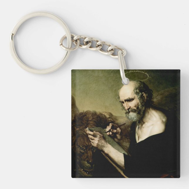 Saint Mark the Evangelist Premium Venetian Majesty Key Ring (Front)