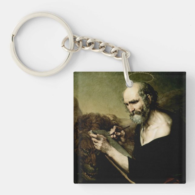 Saint Mark the Evangelist Premium Venetian Majesty Key Ring (Front)