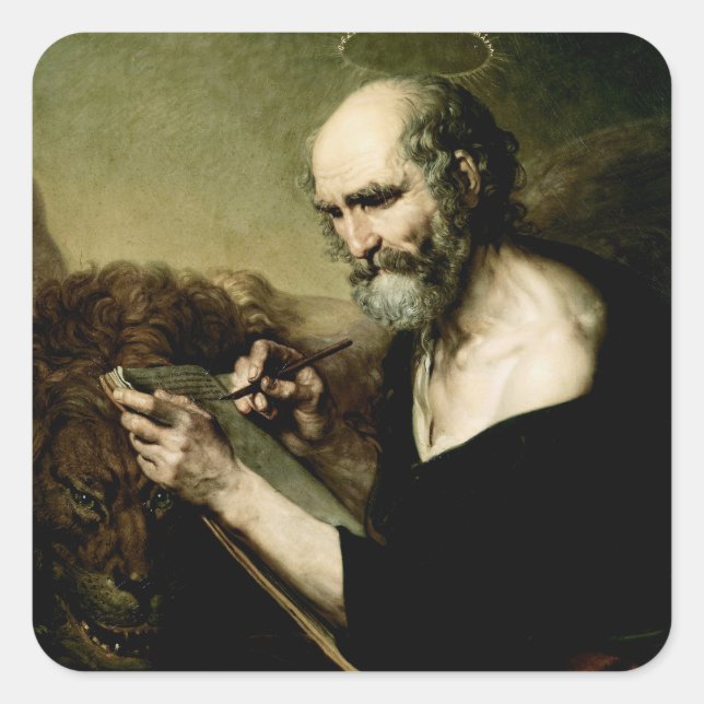 Saint Mark the Evangelist Premium Venetian Majesty Square Sticker (Front)