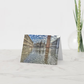 Saint Marks Square flood, venice Thank You Card