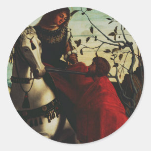 Saint Martin and the Beggar Classic Round Sticker