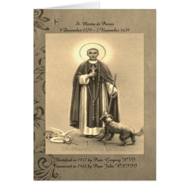 Saint Martin De Porres Prayer (Front)