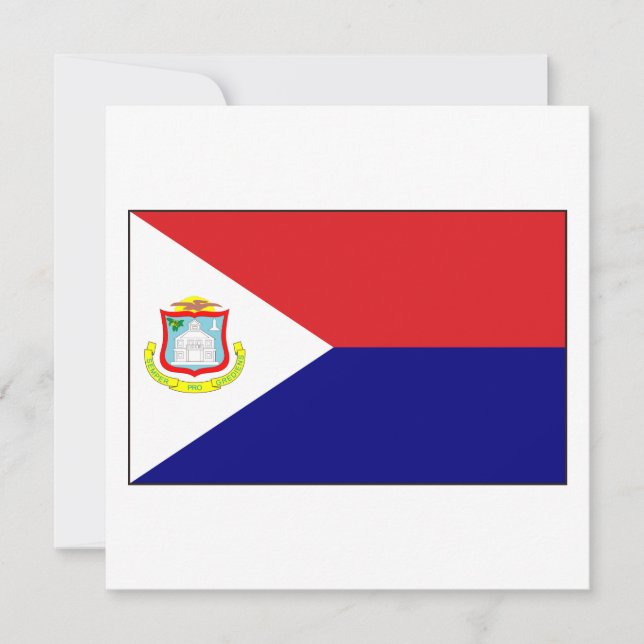 Saint Martin Flag Invitation (Front)