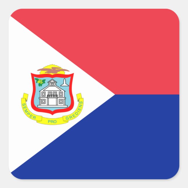 Saint Martin Flag Sticker (Front)