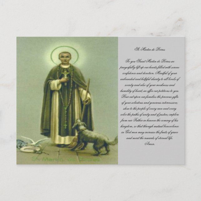 Saint Martin Prayer Postcard (Front)