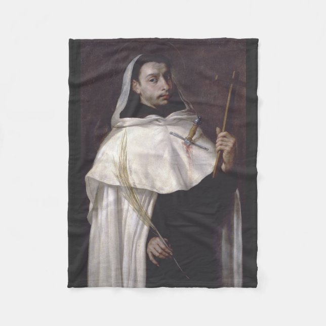 Saint Martyr Angelus of Jerusalem Fleece Blanket (Front)