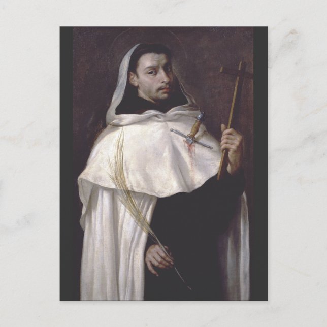 Saint Martyr Angelus of Jerusalem Postcard (Front)