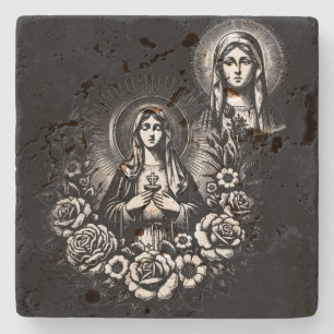 Saint Mary Catholic Christian Catholic Faith Gift Stone Coaster