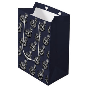 Saint Mary Catholic Christian Rich Deep Charcoal Medium Gift Bag